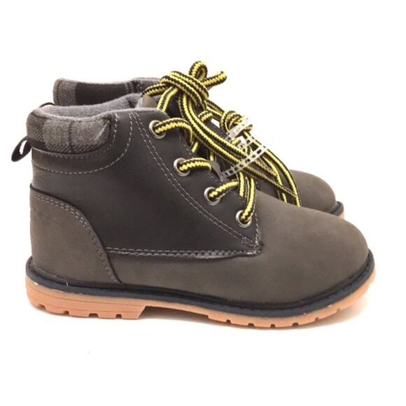 OshKosh BOYS boots size 9 gray nwt faux suede - Picture 2 of 7